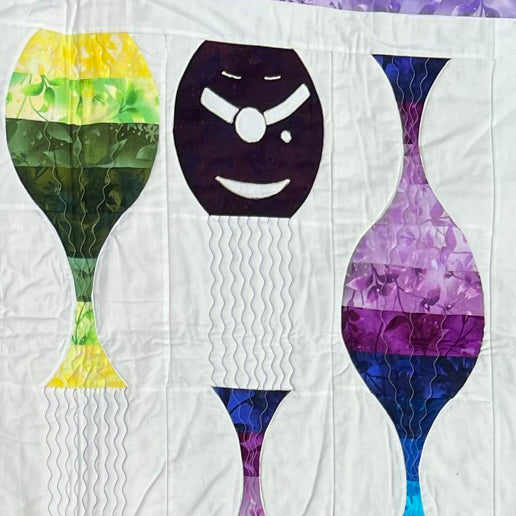 Quilt-002 Carpe diem (Corona Sanduhren) - Disegno-Vincenzo Quilts- und Drechselprodukte