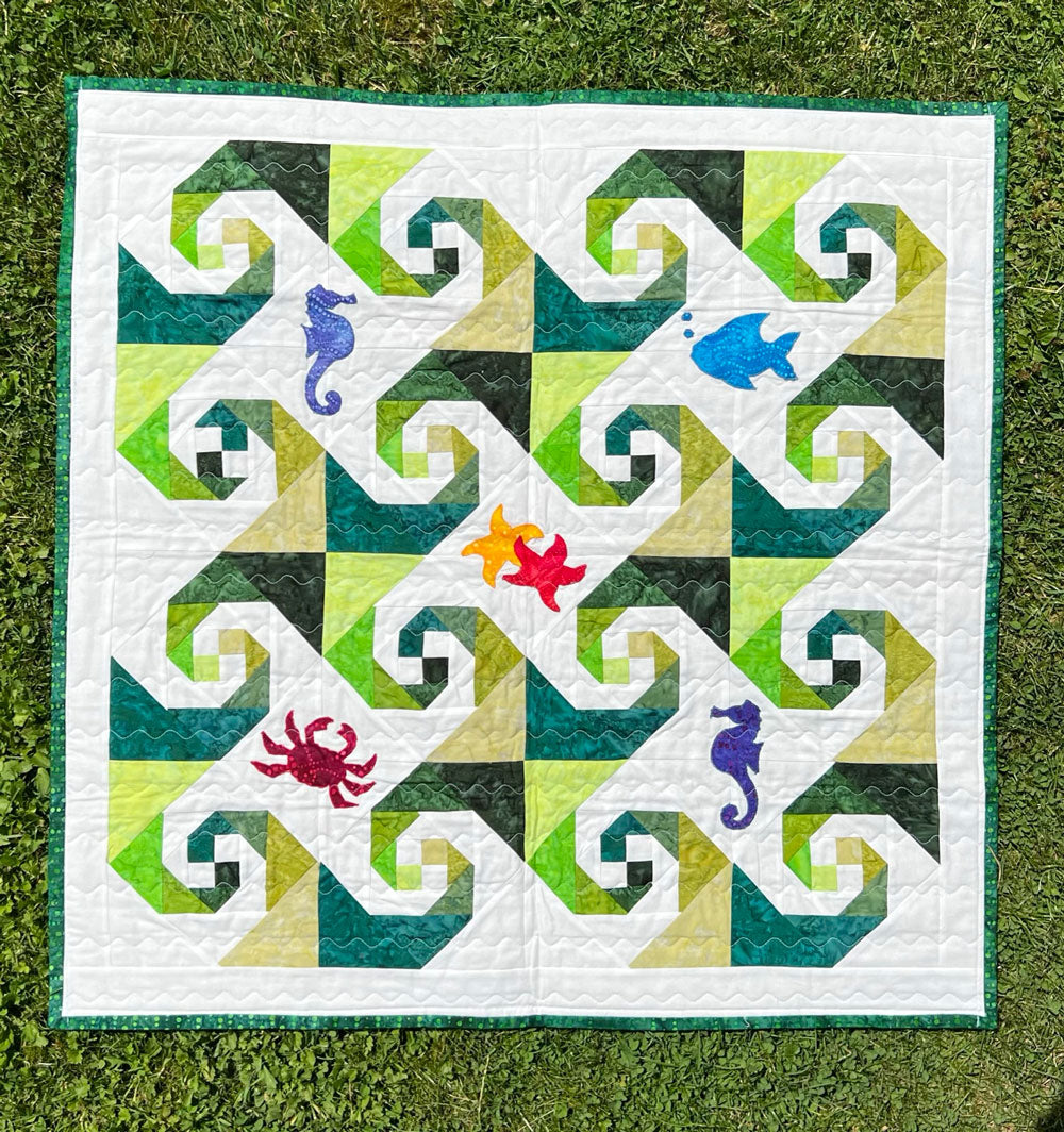 Quilt-006 Meer der Karibik - Disegno-Vincenzo Quilts- und Drechselprodukte