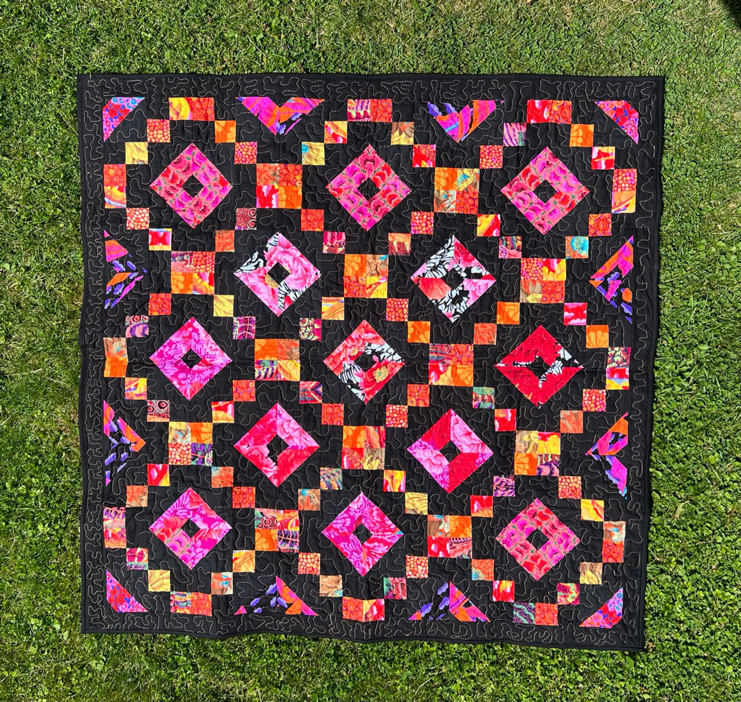 Quilt-008 Rosa Farbenrausch - Disegno-Vincenzo Quilts- und Drechselprodukte