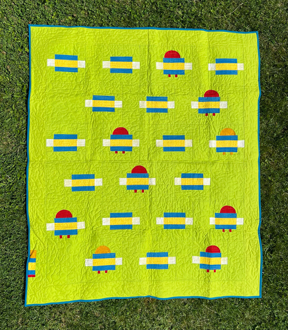 Quilt-010 Computer Virus mit Mutation - Disegno-Vincenzo Quilts- und Drechselprodukte