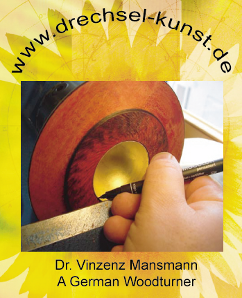 DR-001 Harmonie-Teller mit Blattgold - Disegno-Vincenzo Quilts- und Drechselprodukte 