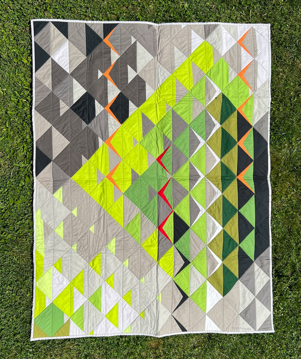 Quilt-012 Bumerang Ausstellungsstück - Disegno-Vincenzo Quilts- und Drechselprodukte 